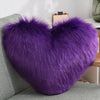Faux Fur Heart Throw Pillow