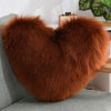Faux Fur Heart Throw Pillow