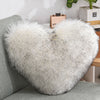 Faux Fur Heart Throw Pillow