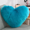 Faux Fur Heart Throw Pillow