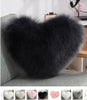 Faux Fur Heart Throw Pillow
