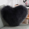 Faux Fur Heart Throw Pillow